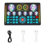 Professional Podcast Studio Sound Mixer Q7 Sound Card Audio Mixer for Recording Live Streaming