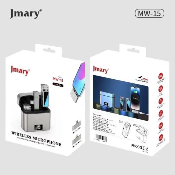 Jmary MW-15 2.4G Wireless Microphone For Mobile TYPE-C Dual Microphone