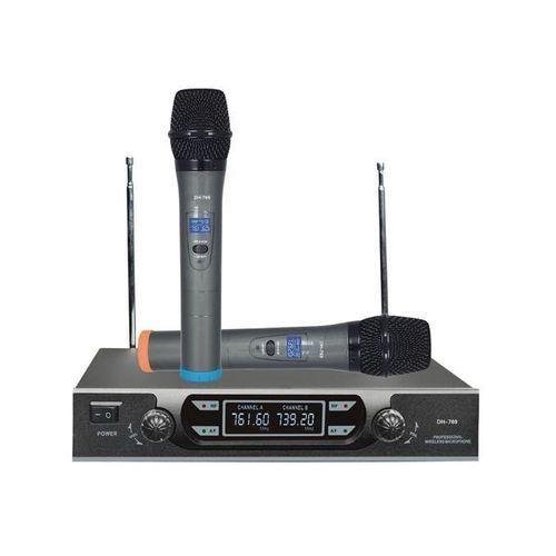 OMax Wireless Professional Microphone DH-769 Dual UHF Microphone Black