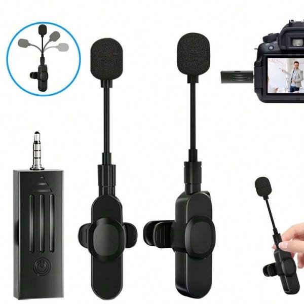 K35D Wireless Lavalier Microphone with Mic & Noise Reduction