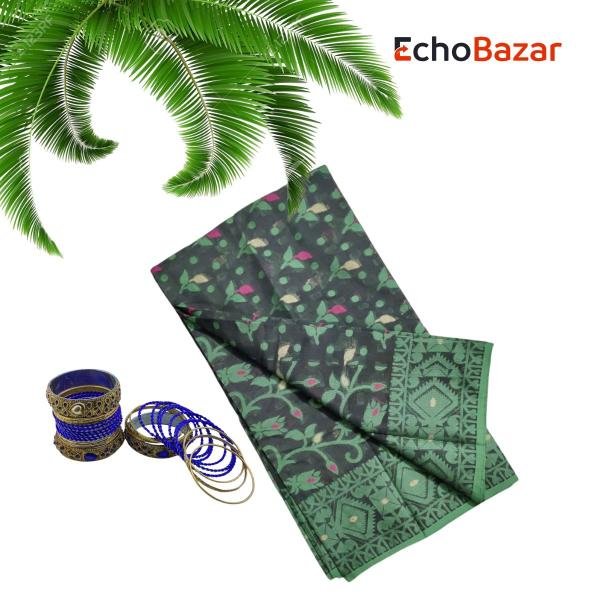 হাফ সিল্ক জামদানি শাড়ি – Half Silk Zamdani Saree
