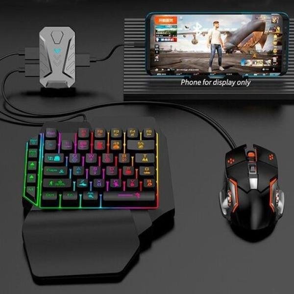4 In 1 PUBG Mobile Gaming Keyboard Mouse Converter Combo Pack