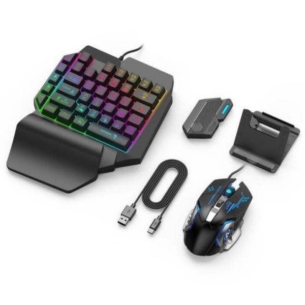 4 In 1 PUBG Mobile Gaming Keyboard Mouse Converter Combo Pack