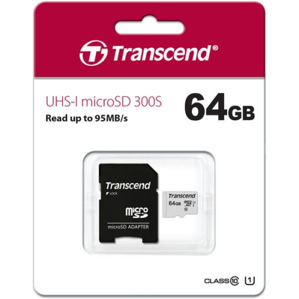Transcend 64GB Micro SD UHS-I U1 Memory Card