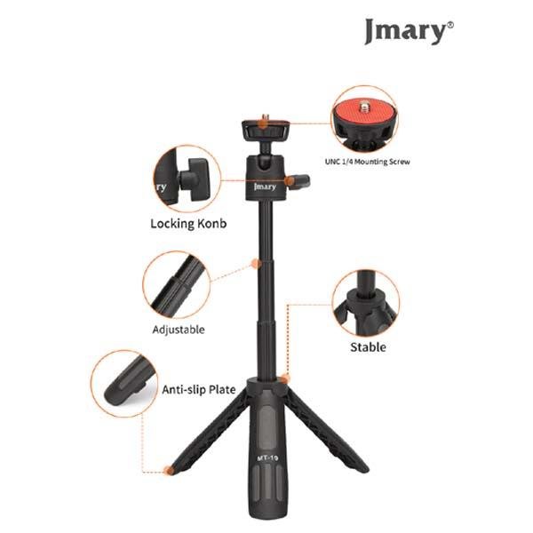 Jmary MT-19 Mini Tripod Stand with High quality aluminum alloy Ball-Head