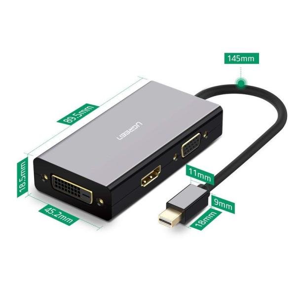 UGREEN Mini DP to HDMI DVI VGA Adapter