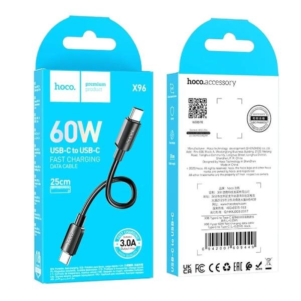 X96 Hyper 60W Fast Charging Data Cable Type-C To Type-C