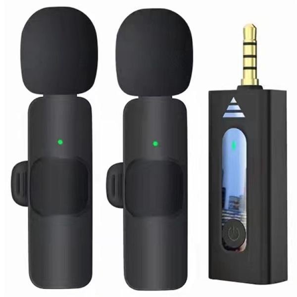 K35 Dual Wireless Microphone For 3.5mm