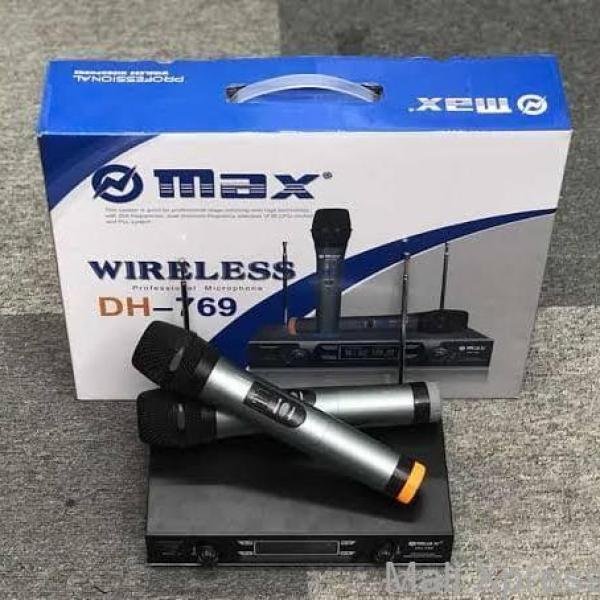 OMax Wireless Professional Microphone DH-769 Dual UHF Microphone Black