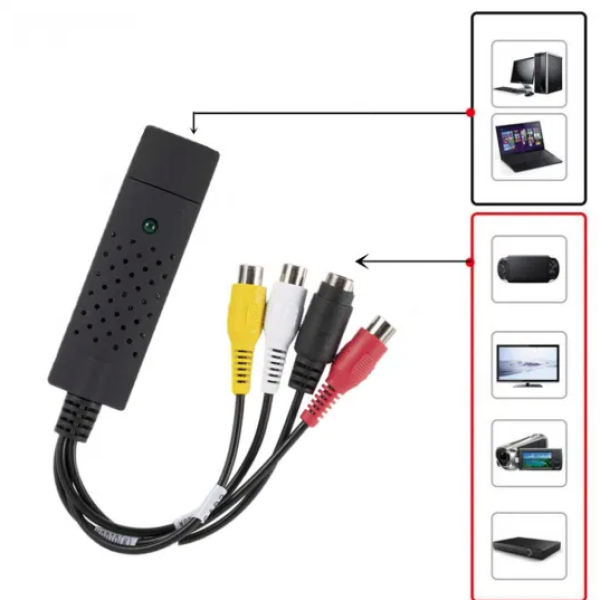 USB 2.0 to RCA Cable Adapter Converter Audio Video Capture Card Adapter
