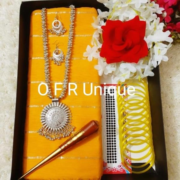 Half Silk Chumki Saree 7 in 1 Combo