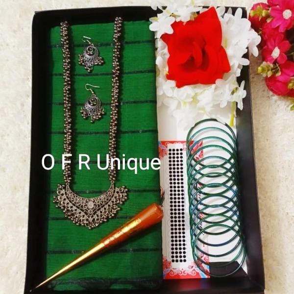 Half Silk Chumki Saree 7 in 1 Combo