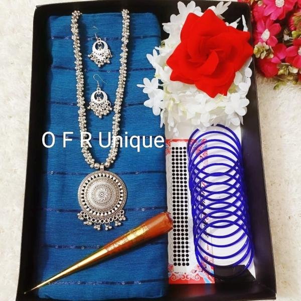 Half Silk Chumki Saree 7 in 1 Combo